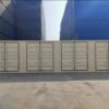 Contenedor High Cube de 40 pies con 4 puertas laterales color beige
